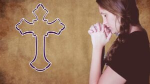 A lady in black appreciating the goodness of God through prayers