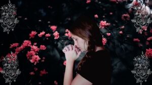 Righteousness by grace 7 A young lady praying in the garden