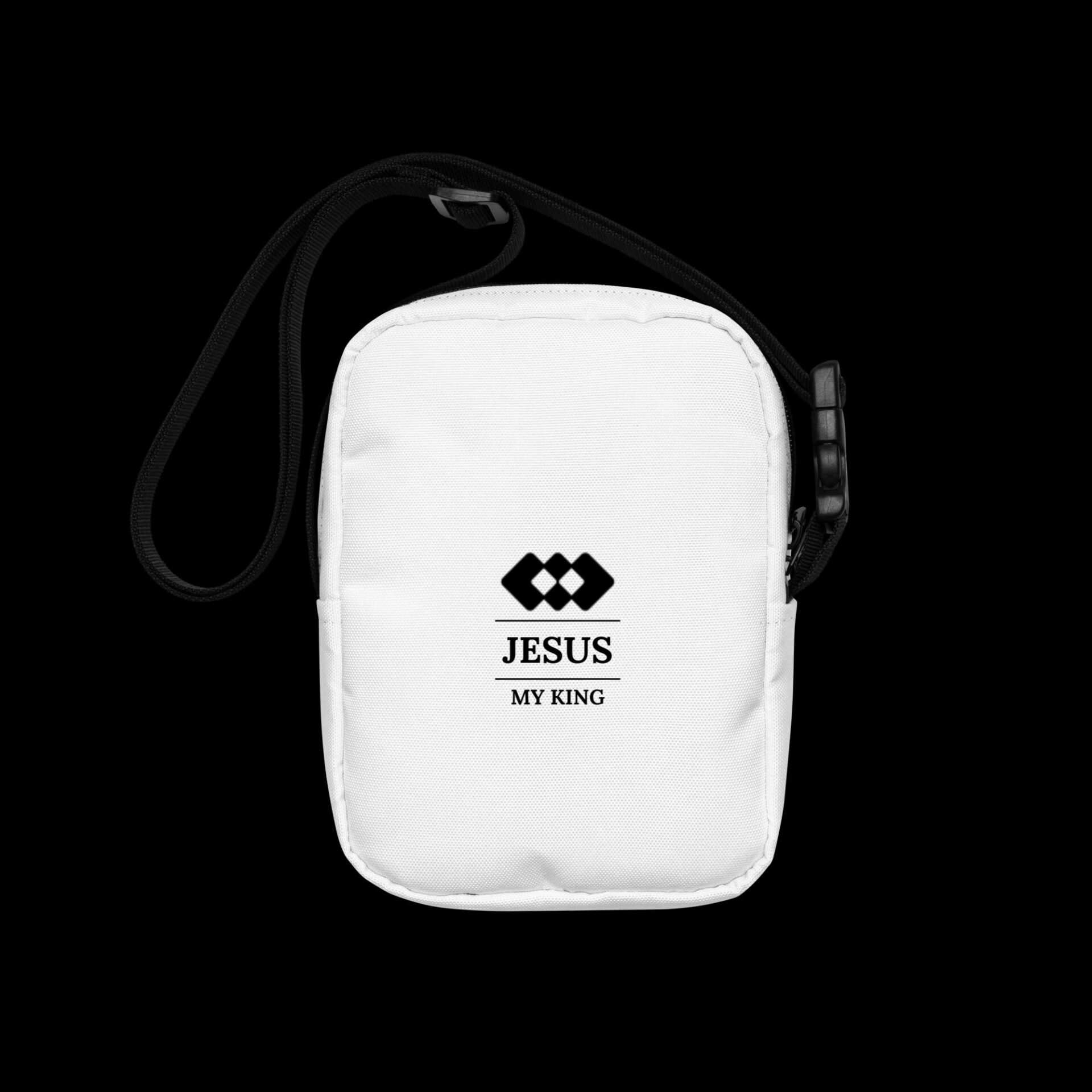 Utility crossbody bag with Jeus my King triangle logo 1 Utility crossbody bag with Jeus my King triangle logo
