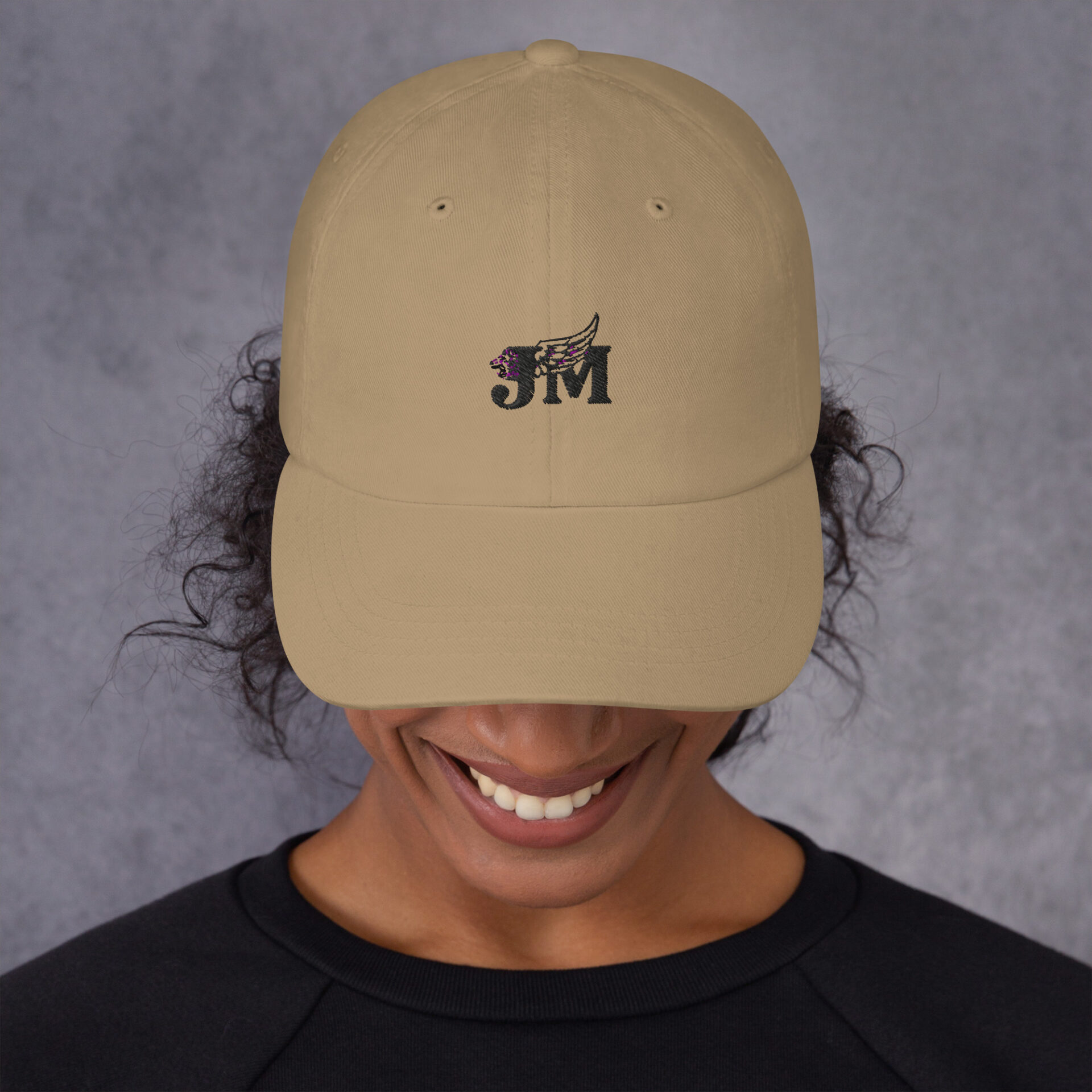 Dad hat with black logo 1 Dad hat with black logo