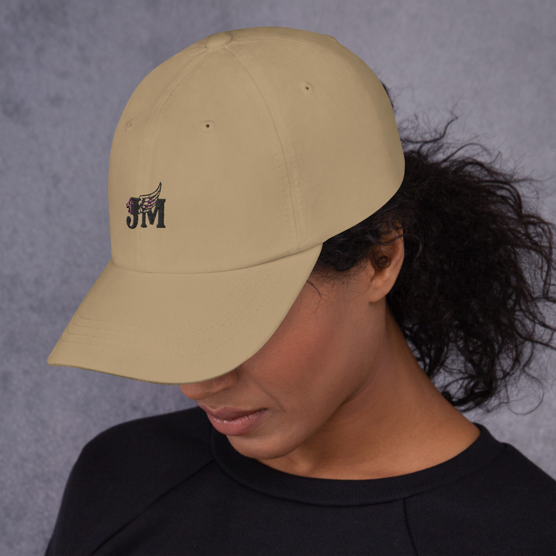 Dad hat with black logo 2 Dad hat with black logo - Image 2