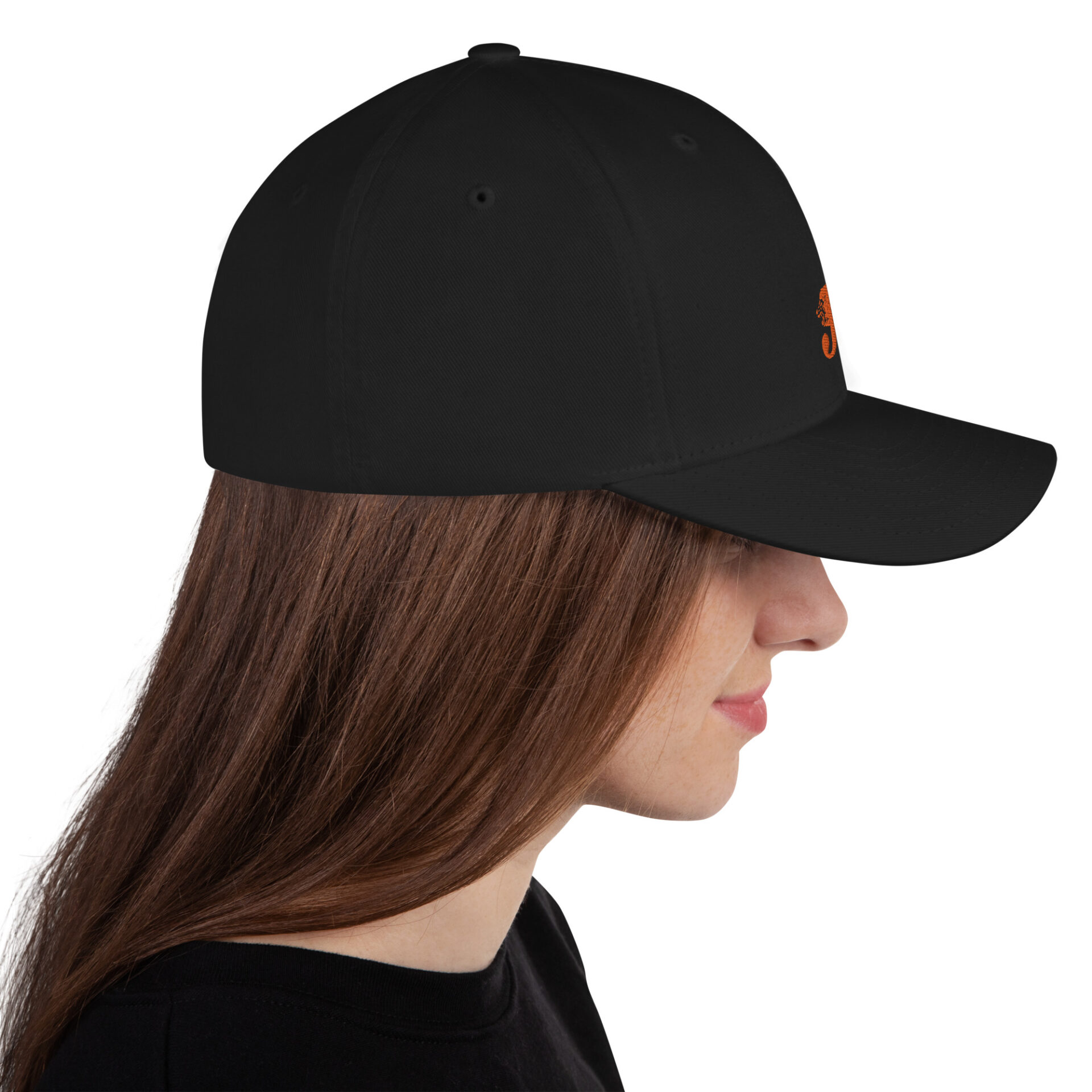 Structured Twill Cap with Orange Logo 12 Structured Twill Cap with Orange Logo - Image 12