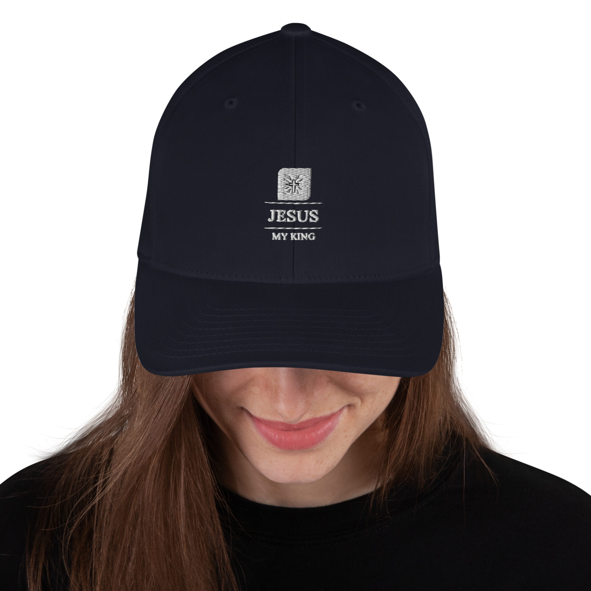 Structured Twill Cap with a Jesus my King Logo 1 Structured Twill Cap with a Jesus my King Logo