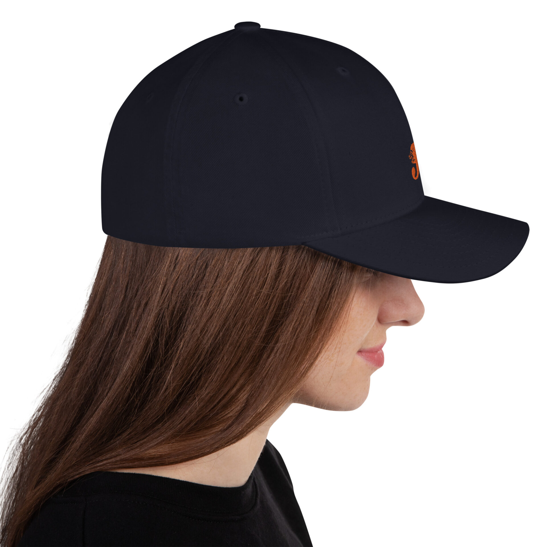 Structured Twill Cap with Orange Logo 8 Structured Twill Cap with Orange Logo - Image 8