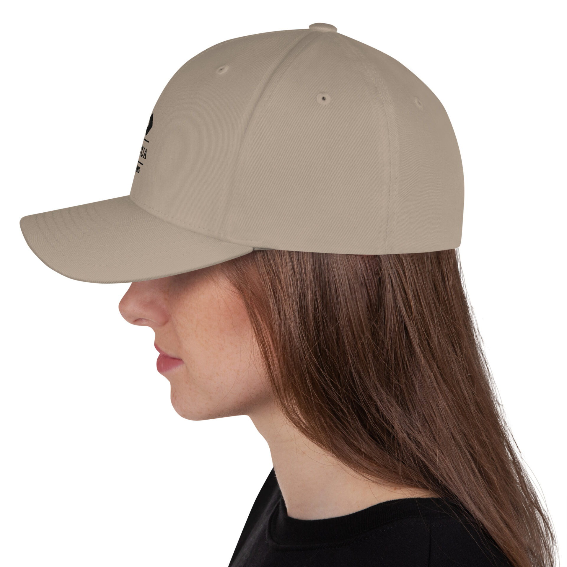 White and Khaki Structured Twill Cap with a Yeshua triangle logo 2 White and Khaki Structured Twill Cap with a Yeshua triangle logo - Image 2