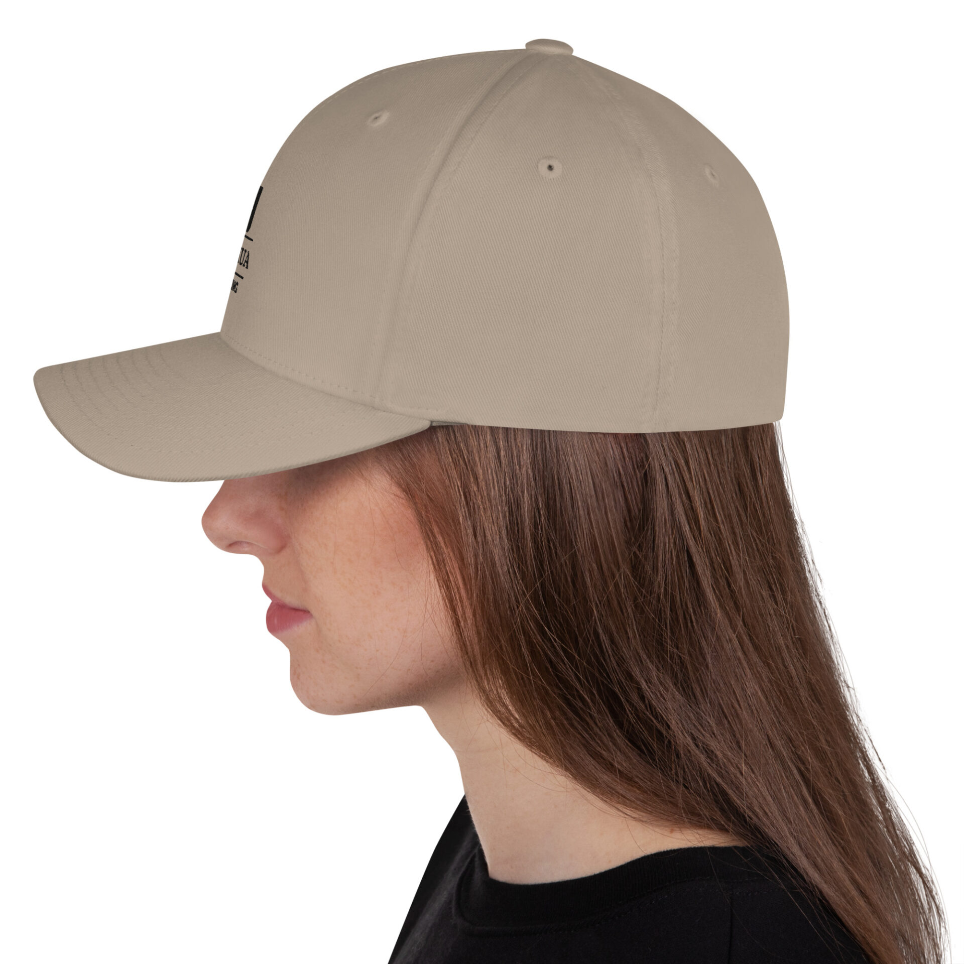 White and Khaki Structured Twill Cap with Yeshua Logo 2 White and Khaki Structured Twill Cap with Yeshua Logo - Image 2