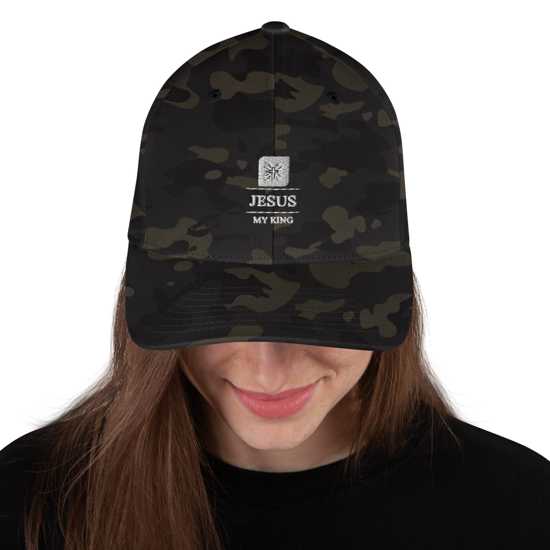 Structured Twill Cap with a Jesus my King Logo 2 Structured Twill Cap with a Jesus my King Logo - Image 2