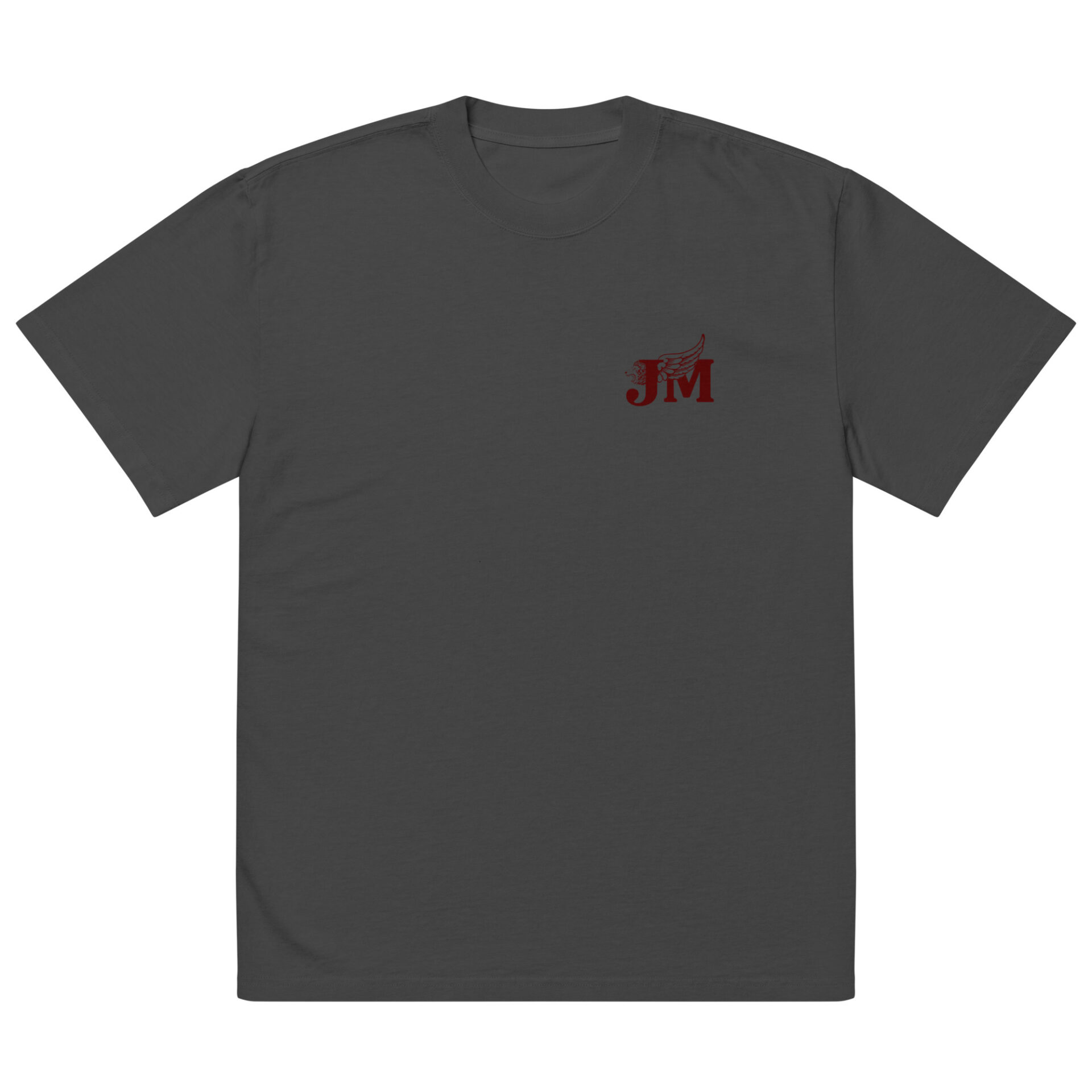 Oversized faded t-shirt with maroon Logo 2 Oversized faded t-shirt with maroon Logo - Image 2