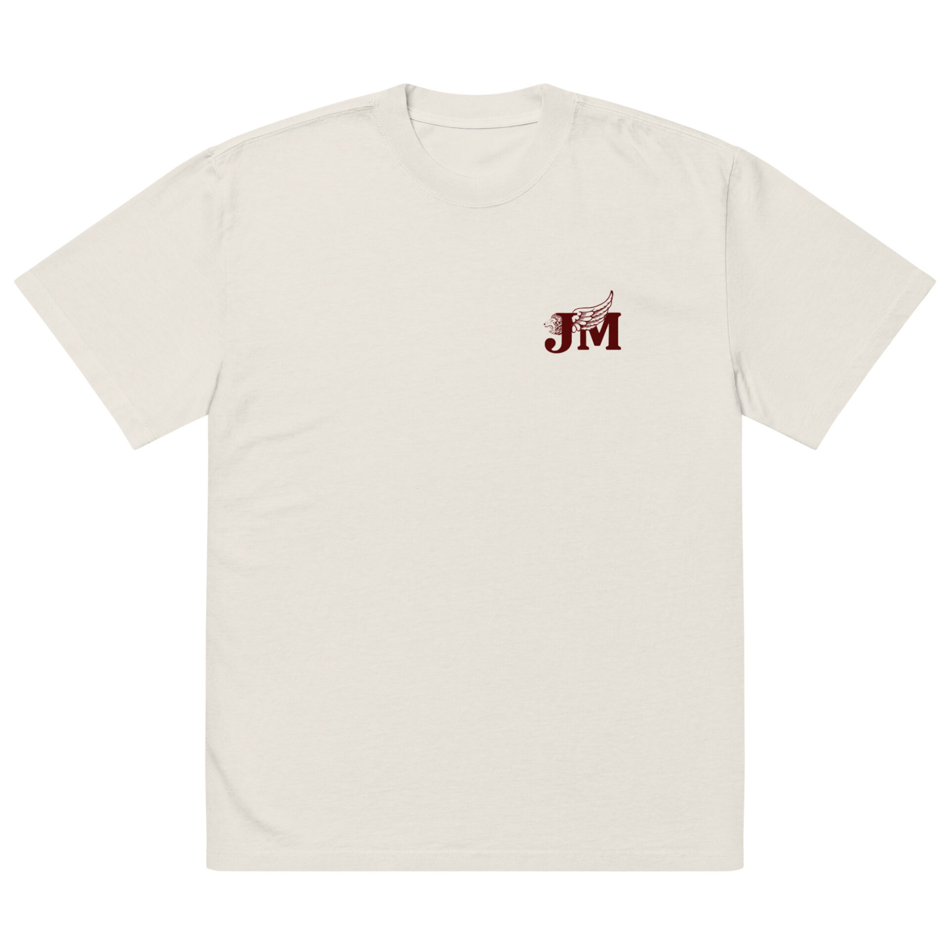 Oversized faded t-shirt with maroon Logo 4 Oversized faded t-shirt with maroon Logo - Image 4