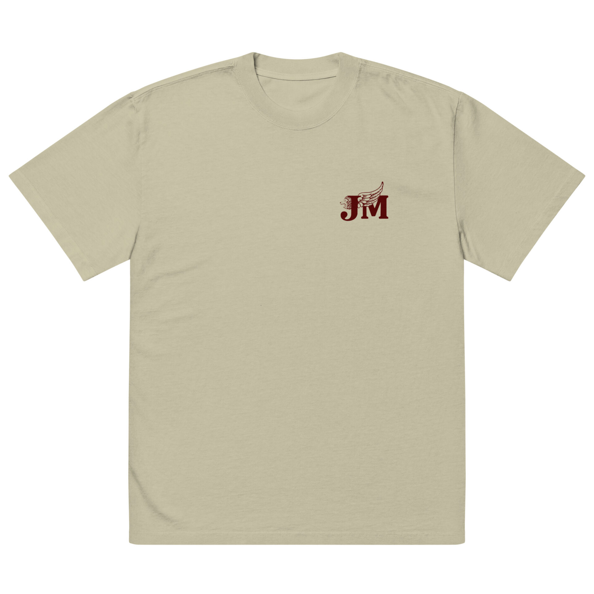 Oversized faded t-shirt with maroon Logo 3 Oversized faded t-shirt with maroon Logo - Image 3