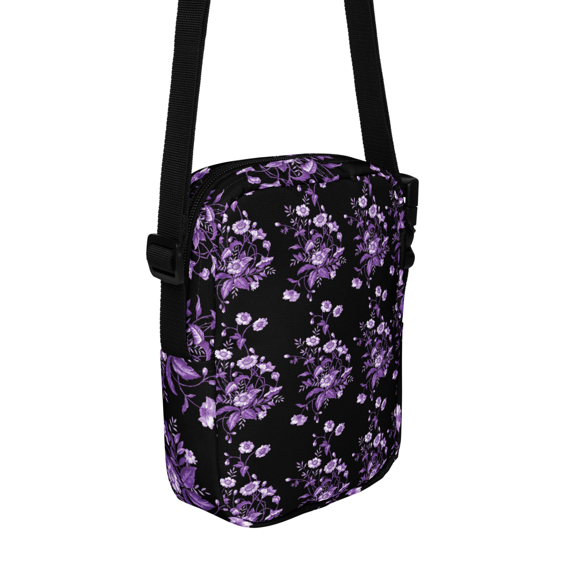 Utility crossbody bag with a purple flower art 2 Utility crossbody bag with a purple flower art - Image 2