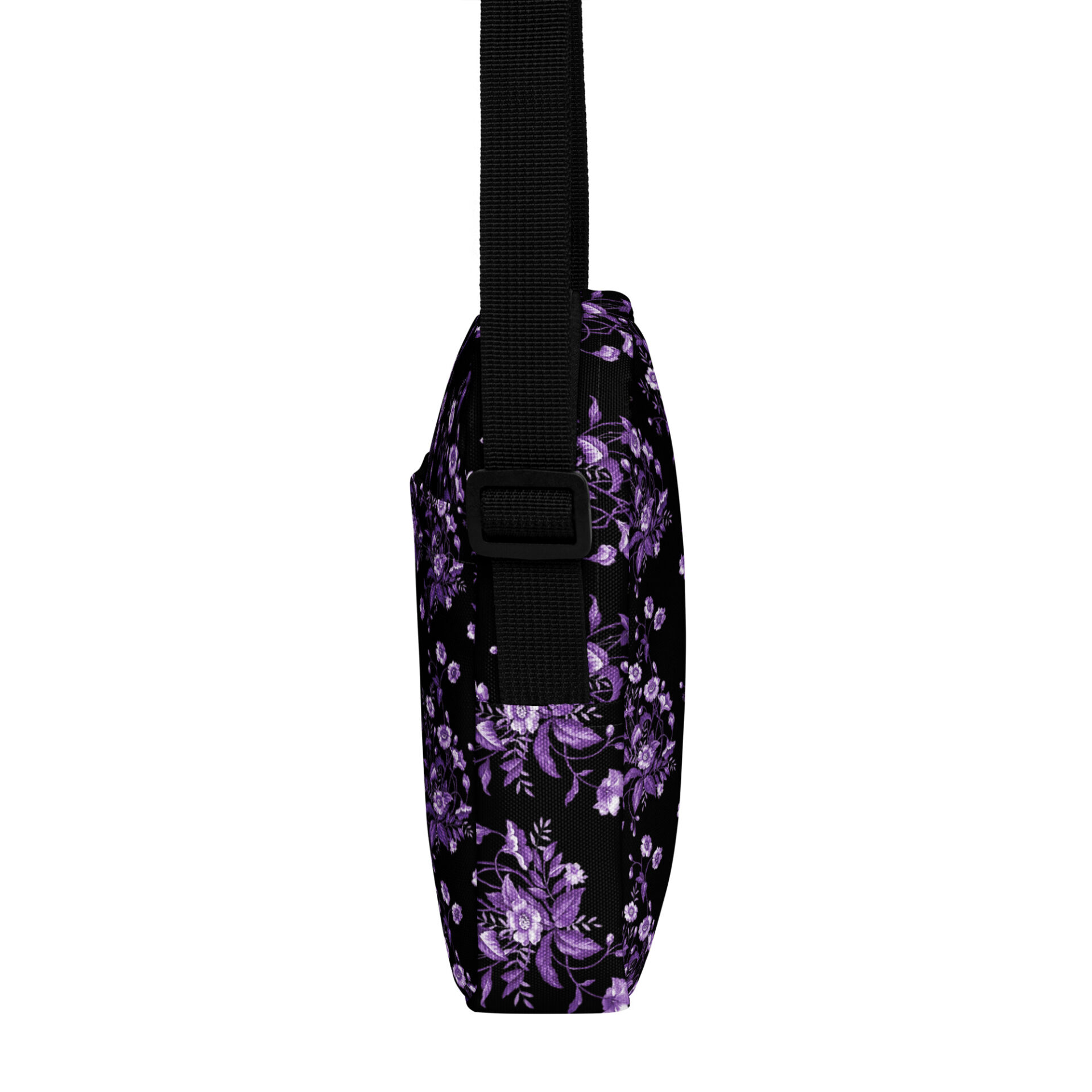 Utility crossbody bag with a purple flower art 3 Utility crossbody bag with a purple flower art - Image 3