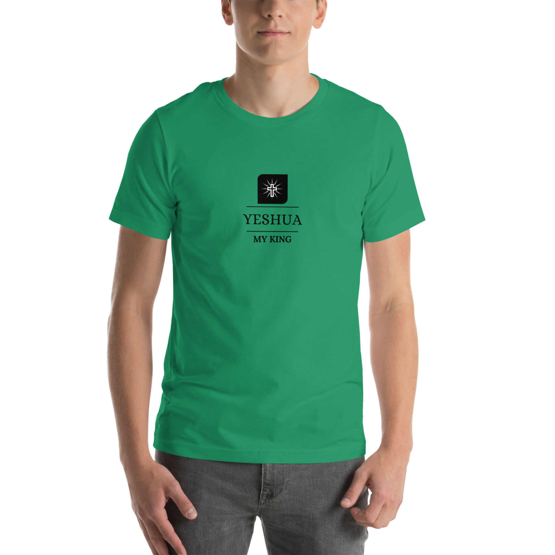 Unisex t-shirt with a Yeshua my King cross logo 3 Unisex t-shirt with a Yeshua my King cross logo - Image 3