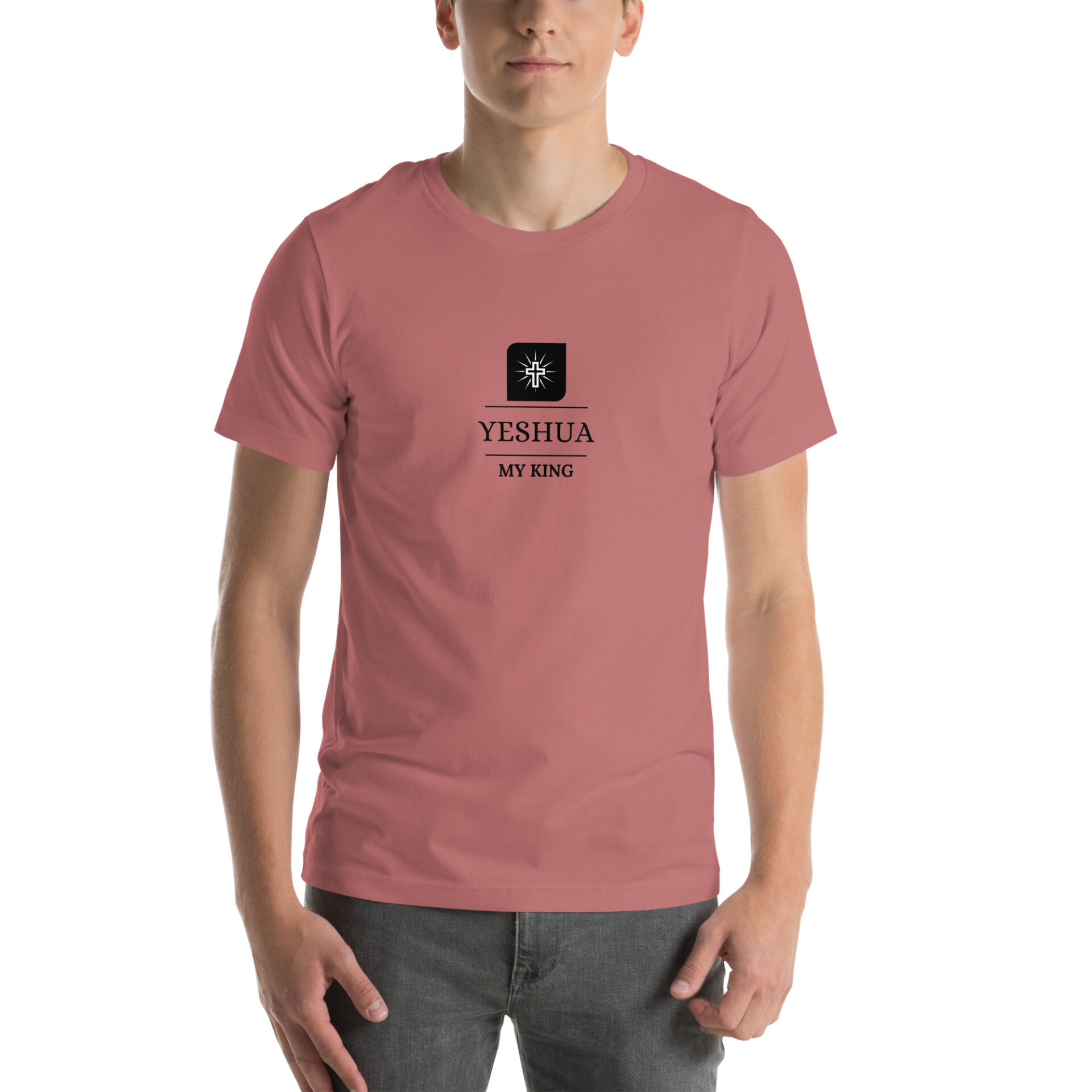 Unisex t-shirt with a Yeshua my King cross logo 4 Unisex t-shirt with a Yeshua my King cross logo - Image 4