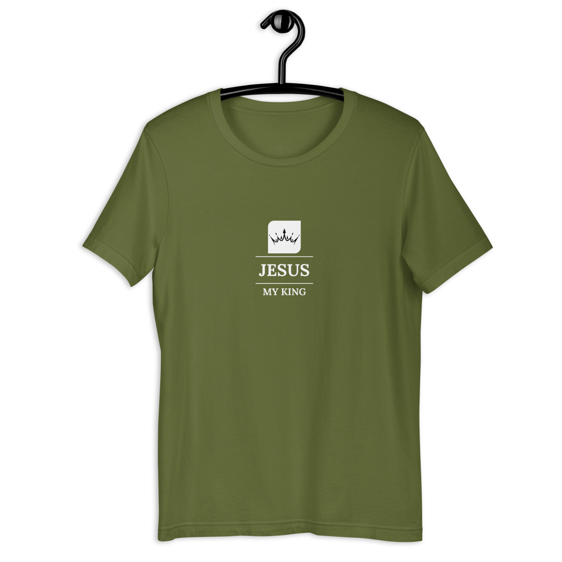 Dark colored Unisex t-shirt with a Jesus my King Crown logo 5 Dark colored Unisex t-shirt with a Jesus my King Crown logo - Image 5